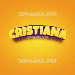 cristiana in Orange Toon style - 3D name wallpaper