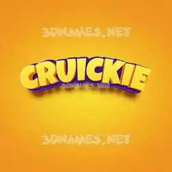 cruickie in Orange Toon style - 3D name wallpaper