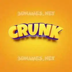 crunk in Orange Toon style - 3D name wallpaper