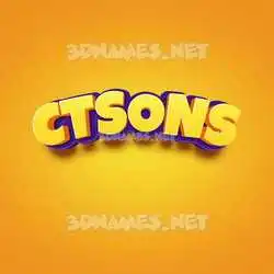 ctsons in Orange Toon style - 3D name wallpaper