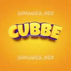 cubbe in Orange Toon style - 3D name wallpaper
