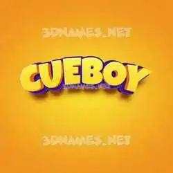 cueboy in Orange Toon style - 3D name wallpaper