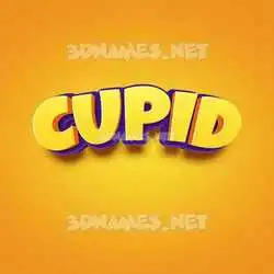 cupid in Orange Toon style - 3D name wallpaper