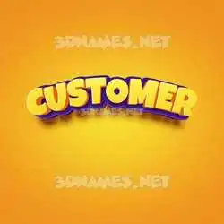 customer in Orange Toon style - 3D name wallpaper