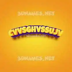 cvvsghvssujv in Orange Toon style - 3D name wallpaper