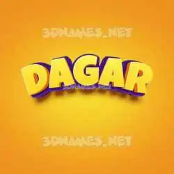 dagar in Orange Toon style - 3D name wallpaper