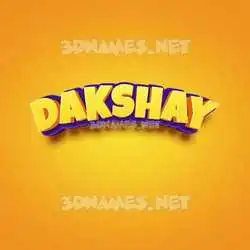 dakshay in Orange Toon style - 3D name wallpaper
