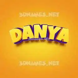 danya in Orange Toon style - 3D name wallpaper