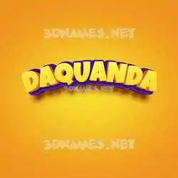 daquanda in Orange Toon style - 3D name wallpaper