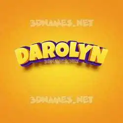 darolyn in Orange Toon style - 3D name wallpaper