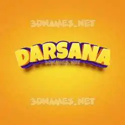 darsana in Orange Toon style - 3D name wallpaper
