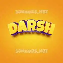 darsh in Orange Toon style - 3D name wallpaper