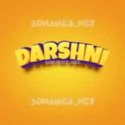darshni in Orange Toon style - 3D name wallpaper