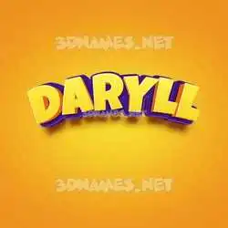 daryll in Orange Toon style - 3D name wallpaper