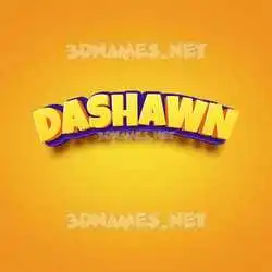 dashawn in Orange Toon style - 3D name wallpaper