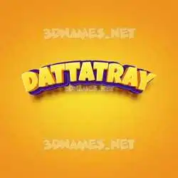 dattatray in Orange Toon style - 3D name wallpaper