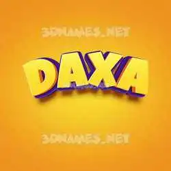daxa in Orange Toon style - 3D name wallpaper