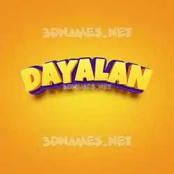 dayalan in Orange Toon style - 3D name wallpaper