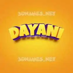 dayani in Orange Toon style - 3D name wallpaper