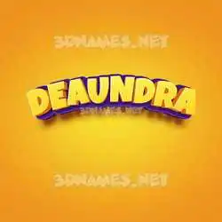 deaundra in Orange Toon style - 3D name wallpaper