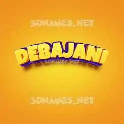 debajani in Orange Toon style - 3D name wallpaper