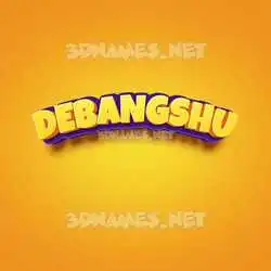 debangshu in Orange Toon style - 3D name wallpaper