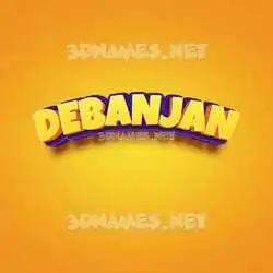 debanjan in Orange Toon style - 3D name wallpaper