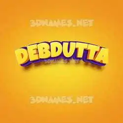 debdutta in Orange Toon style - 3D name wallpaper