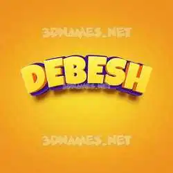 debesh in Orange Toon style - 3D name wallpaper