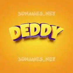 deddy in Orange Toon style - 3D name wallpaper