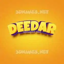 deedar in Orange Toon style - 3D name wallpaper