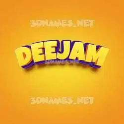 deejam in Orange Toon style - 3D name wallpaper