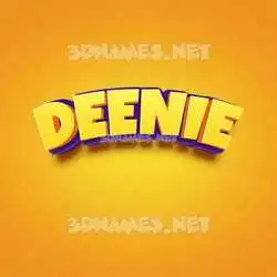 deenie in Orange Toon style - 3D name wallpaper