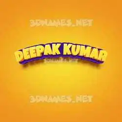 deepak kumar in Orange Toon style - 3D name wallpaper