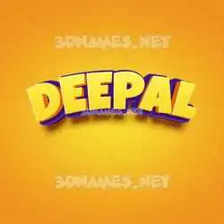 deepal in Orange Toon style - 3D name wallpaper