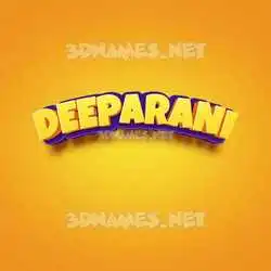 deeparani in Orange Toon style - 3D name wallpaper