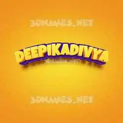 deepikadivya in Orange Toon style - 3D name wallpaper