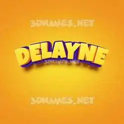 delayne in Orange Toon style - 3D name wallpaper