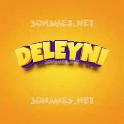 deleyni in Orange Toon style - 3D name wallpaper