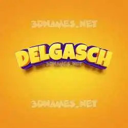 delgasch in Orange Toon style - 3D name wallpaper