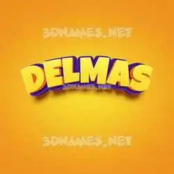 delmas in Orange Toon style - 3D name wallpaper