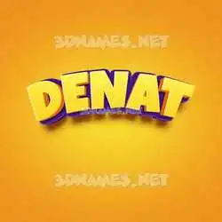 denat in Orange Toon style - 3D name wallpaper