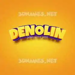 denolin in Orange Toon style - 3D name wallpaper