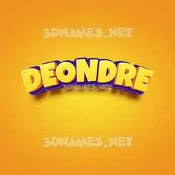 deondre in Orange Toon style - 3D name wallpaper
