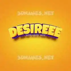 desireee in Orange Toon style - 3D name wallpaper