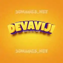 devaviji in Orange Toon style - 3D name wallpaper