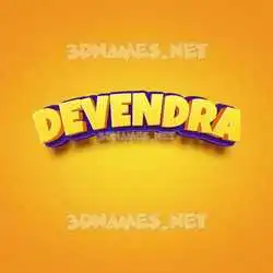 devendra in Orange Toon style - 3D name wallpaper
