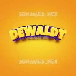 dewaldt in Orange Toon style - 3D name wallpaper