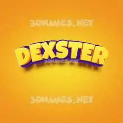 dexster in Orange Toon style - 3D name wallpaper