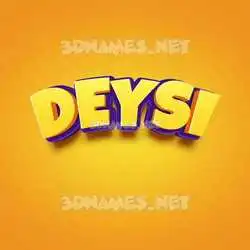 deysi in Orange Toon style - 3D name wallpaper